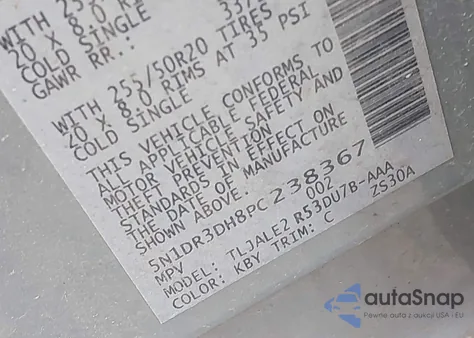 2023 Nissan Pathfinder Platinum Fwd из США, поврежденный, VIN 5N1DR3DH8PC238367